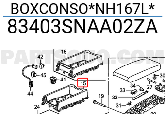Honda 83403SNAA02ZA BOXCONSO*NH167L*
