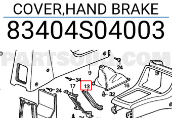Honda 83404S04003 COVER,HAND BRAKE