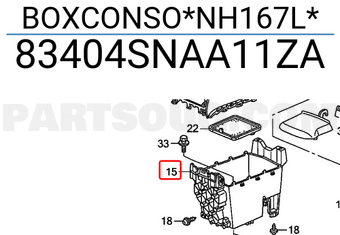 Honda 83404SNAA11ZA BOXCONSO*NH167L*