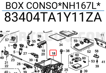 Honda 83404TA1Y11ZA BOX CONSO*NH167L*