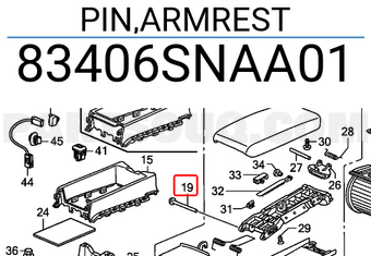 Honda 83406SNAA01 PIN,ARMREST