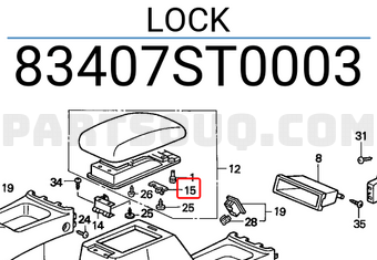 Honda 83407ST0003 LOCK