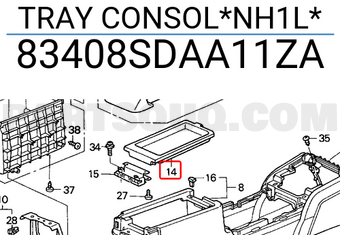 Honda 83408SDAA11ZA TRAY CONSOL*NH1L*