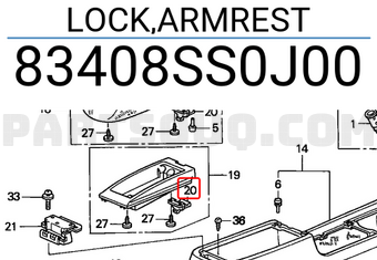 Honda 83408SS0J00 LOCK,ARMREST