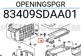 Honda 83409SDAA01 OPENINGSPGR