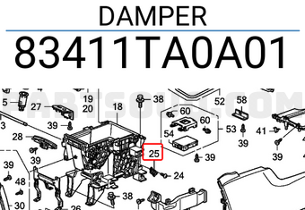 Honda 83411TA0A01 DAMPER