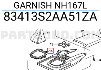 Honda 83413S2AA51ZA GARNISH NH167L