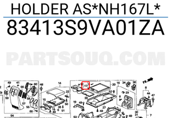 Honda 83413S9VA01ZA HOLDER AS*NH167L*