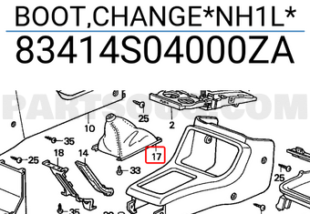 Honda 83414S04000ZA BOOT,CHANGE*NH1L*