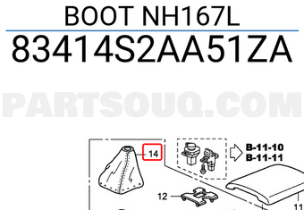 Honda 83414S2AA51ZA BOOT NH167L