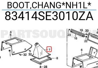 Honda 83414SE3010ZA BOOT,CHANG*NH1L*