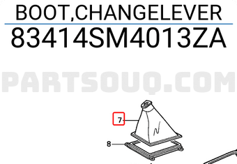 Honda 83414SM4013ZA BOOT,CHANGELEVER