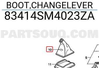 Honda 83414SM4023ZA BOOT,CHANGELEVER