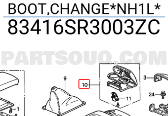 Honda 83416SR3003ZC BOOT,CHANGE*NH1L*