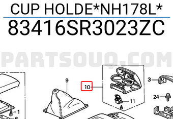 Honda 83416SR3023ZC CUP HOLDE*NH178L*