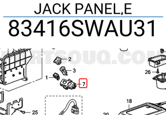 Honda 83416SWAU31 JACK PANEL,E