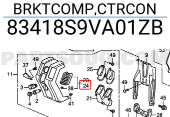 Honda 83418S9VA01ZB BRKTCOMP,CTRCON