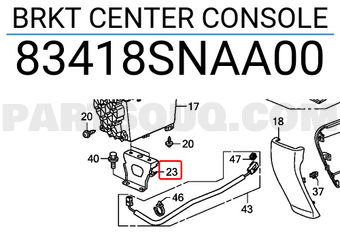Honda 83418SNAA00 BRKT CENTER CONSOLE