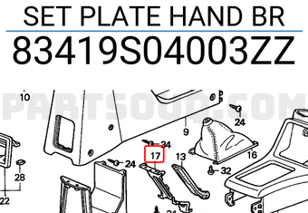 Honda 83419S04003ZZ SET PLATE HAND BR