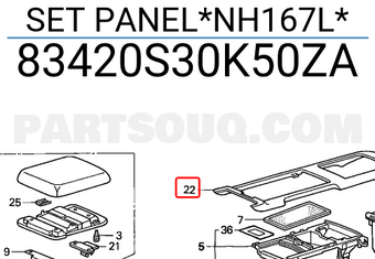 Honda 83420S30K50ZA SET PANEL*NH167L*