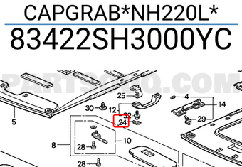 Honda 83422SH3000YC CAPGRAB*NH220L*
