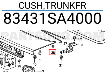 Honda 83431SA4000 CUSH,TRUNKFR