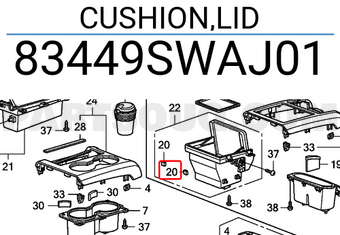 Honda 83449SWAJ01 CUSHION,LID