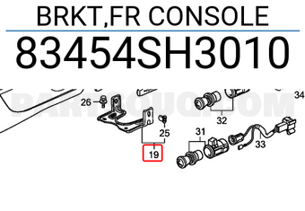 Honda 83454SH3010 BRKT,FR CONSOLE