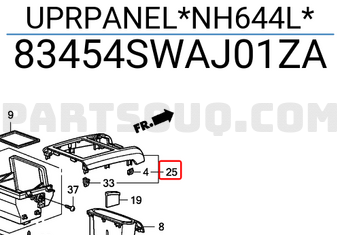 Honda 83454SWAJ01ZA UPRPANEL*NH644L*