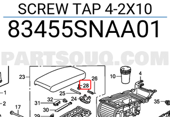 Honda 83455SNAA01 SCREW TAP 4-2X10