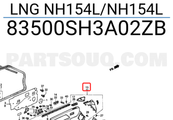 Honda 83500SH3A02ZB LNG NH154L/NH154L