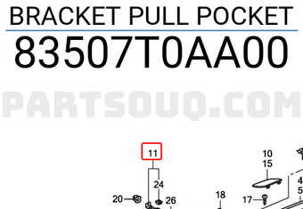 Honda 83507T0AA00 BRACKET PULL POCKET