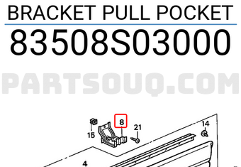 Honda 83508S03000 BRACKET PULL POCKET