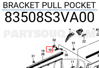 Honda 83508S3VA00 BRACKET PULL POCKET