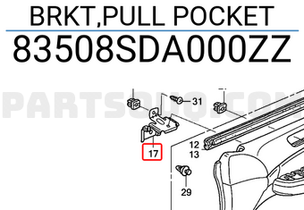 Honda 83508SDA000ZZ BRKT,PULL POCKET
