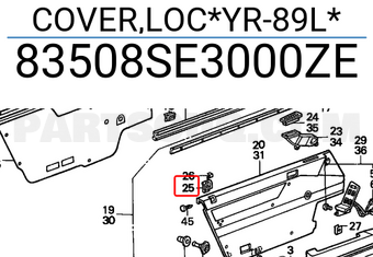 Honda 83508SE3000ZE COVER,LOC*YR-89L*