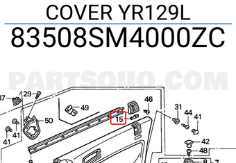 Honda 83508SM4000ZC COVER YR129L