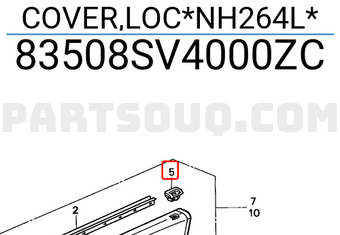 Honda 83508SV4000ZC COVER,LOC*NH264L*