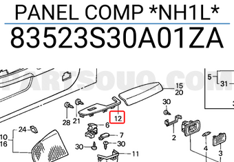 Honda 83523S30A01ZA PANEL COMP *NH1L*