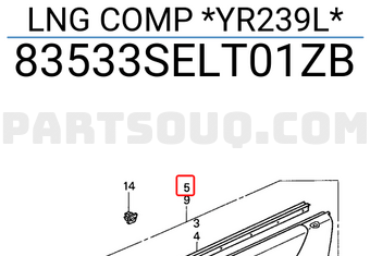 Honda 83533SELT01ZB LNG COMP *YR239L*