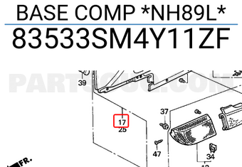 Honda 83533SM4Y11ZF BASE COMP *NH89L*