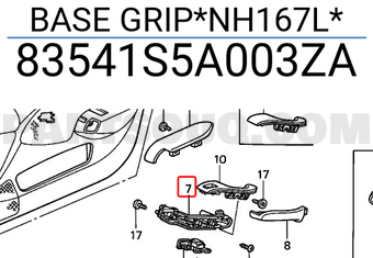 Honda 83541S5A003ZA BASE GRIP*NH167L*