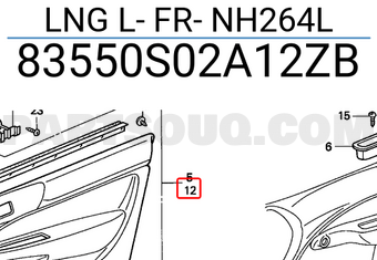 Honda 83550S02A12ZB LNG L- FR- NH264L