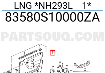 Honda 83580S10000ZA LNG *NH293L 1*