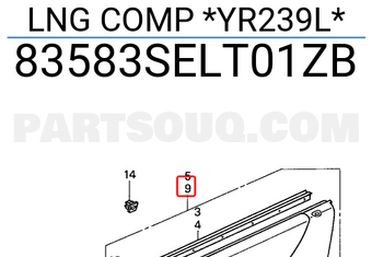 Honda 83583SELT01ZB LNG COMP *YR239L*