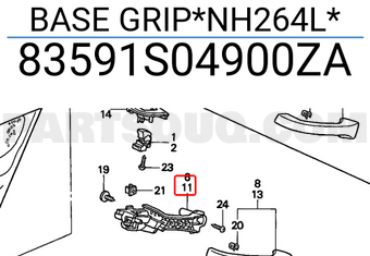 Honda 83591S04900ZA BASE GRIP*NH264L*