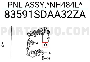 Honda 83591SDAA32ZA PNL ASSY,*NH484L*