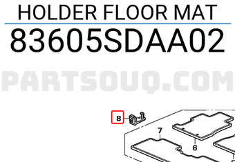 Honda 83605SDAA02 HOLDER FLOOR MAT