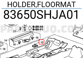 Honda 83650SHJA01 HOLDER,FLOORMAT