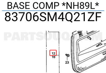 Honda 83706SM4Q21ZF BASE COMP *NH89L*